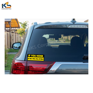 Không Thấm Nước Vinyl Decal Bumper Sticker Tùy Chỉnh 'Honk Tôi Tôi Sẽ Giết Mình' Thiết Kế Cho Xe Ô Tô Xe Tải Xe Tường Sticker In - Product Image 4
