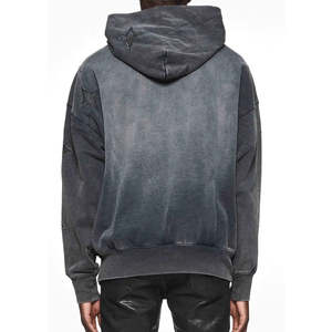 Sudadera con Bordado Distressed, Estilo Urbano, Impresión Digital, Detalles de Pedrería, Mezcla de Algodón - Product Image 1