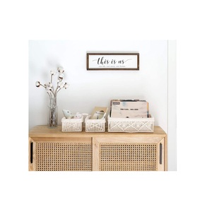 Fresh Arrivals Macrame Storage <b>Basket</b> Handles <b>Bathroom</b> Nursery Bedroom Living Room Decoration Household Accessories Most Trendy - Product Image 5