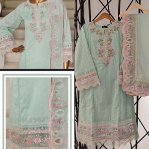 Jacquard brodé de luxe pour la fête du printemps SADABABHAAR avec vêtements indiens et pakistanais Dupatta brodés fantaisie exclusifs - Product Image 1