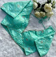 Blouse Prête-à-Porter FABZONE pour Femmes, Idéale pour Sarees, en Soie Banglori de Designer Indien, Choli Rembourré Cousu Style Bollywood, Crop Top de Soirée