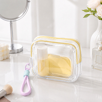 Pochette cosmétique transparente en PVC sur mesure, étanche, avec fermeture éclair, sac de maquillage, organiseur de toilette de voyage pour femmes, produits de beauté, OEM