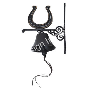 Cloche murale décorative des fêtes Cloches murales en fonte Style chaussure de cheval Installation facile Cloches de jardin en métal de style vintage - Product Image 1