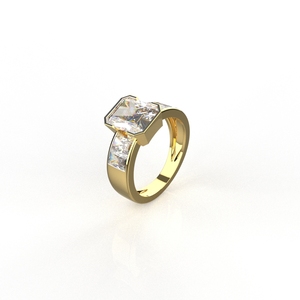 แหวนทอง14K พิเศษ avarta พร้อมแหวนเพชรโมอิสซาไนท์ระดับพรีเมียม5ชิ้น - Product Image 3