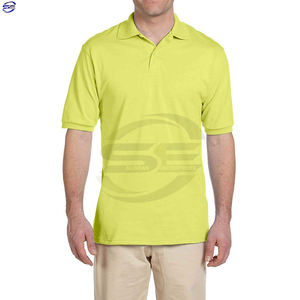 เสื้อโปโลสำหรับผู้ชายเสื้อกอล์ฟผ้าคอตตอนถักแขนสั้นเสื้อตีกอล์ฟแบบลำลองกระดุมสี่ปุ่มสำหรับผู้ชาย - Product Image 1