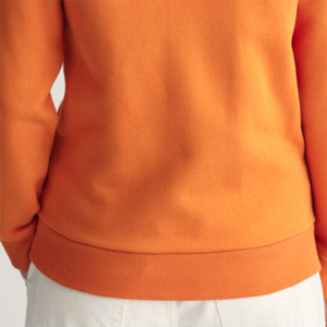 Sudadera con cremallera para mujer Sudadera con capucha de lana de algodón naranja de gran tamaño con cremallera Streetwear Ropa de invierno cálida Sudaderas con cremallera - Product Image 6