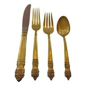 Couverts Offre Spéciale à la mode en acier inoxydable poignée gaufrée argent plaqué mariage argenterie ensemble de couverts pour le dîner - Product Image 2