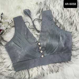 Sari de secuencia de codificación de nueva tendencia con traje único Sari DE TRABAJO bordado de moda con blusa Zimichoo suave y sedosa pesada - Product Image 2