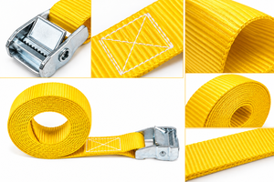 Sangle à boucle à came en polyester de 38 mm, 450 kg, sans crochet, pour le transport de marchandises sur camion, fixation de charge, fabricant OEM - Product Image 3