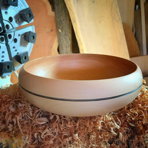 Bol à Dessert rond en bois naturel classique et bol de service pour Table à dîner à la maison bol de service de riz en forme ronde - Product Image 3