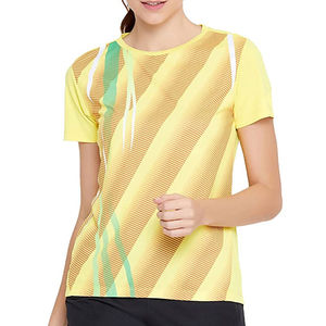 Venta al por mayor barato Tasa de verano de las mujeres O cuello de manga corta de color de manga corta de las mujeres transpirables camisetas para damas Servicio OEM - Product Image 1