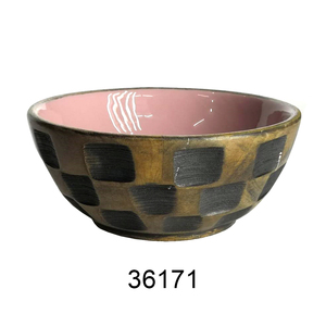 Bol de service décoratif en bois de mangue émaillé à la mode Bol de service en bois naturel de qualité supérieure Exportateurs Inde - Product Image 2