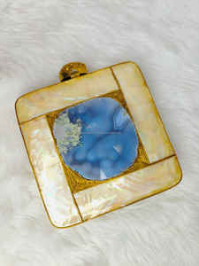 Ladies Evening Clutch <b>Bags</b> Acrylic Clutch Mother of Pearl Metal Clutch Mosaic <b>Bag</b> <b>Indian</b> <b>Bag</b> by Luxury Crafts Selling in Qatar - Product Image 4