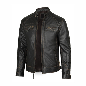 Chaqueta de Motociclista de Cuero con Cuello de Piel para Hombre, Estilo Punk, Invierno, Nueva Moda, Chaqueta de Cuero Grueso de Alta Calidad, Talla Grande - Product Image 1