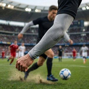 Mangas de compresión para fútbol de alto rendimiento, material de secado rápido con diseño ligero para entrenamiento regular - Product Image 4