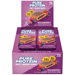 Pure Protein Soft Baked Protein <b>Bars</b> (Wildberry, 10 ct) - Product Image 2