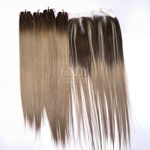 ผมแท้เวียดนามคุณภาพสูงสุด ราคาสุดคุ้ม แบบตรงธรรมชาติ สีออมเบร ชุดต่อผมพร้อมปิดผม ปี 2025 - Product Image 1