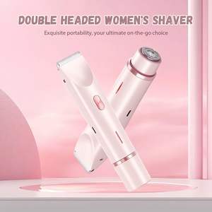 Rasoir électrique rechargeable pour femmes avec double lame, utilisation humide et sèche, étanche IPX7, pour le corps et la zone du bikini, tondeuse lavable - Product Image 5