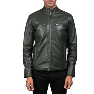 Men's High Street Slim Fit Winter <b>Jacket</b> Stand Collar <b>Fleece</b> <b>Lining</b> Leather Accents Warm Windbreaker Outwear <b>jacket</b> for men - Product Image 1