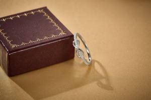 Anillo de Eternidad con Símbolo de Infinito y Diamantes Cultivados en Laboratorio, Corte Redondo, Chapado en Oro de 10K y 14K, para Mujeres y Niñas, Venta al Por Mayor - Product Image 6