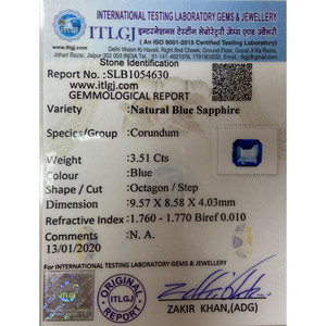 บลูแซฟไฟร์-3.51 กะรัต พลอยธรรมชาติทรงดาว ปรับขนาดได้ คุณภาพสูง ผลิตในห้องปฏิบัติการ ผ่านการอบความร้อน VVS 8 มม. 1 มม. - Product Image 4