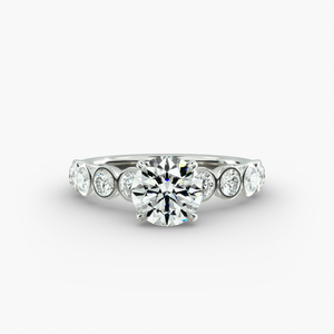 2 Carat Round Cut Moissanite Diamond <b>Ring</b> With 925 Silver Plated Bezel Setting Diamond <b>Ring</b> For <b>Girl</b> On A Special Ocassion - Product Image 1