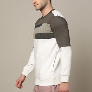 Logo estampado Unisex cuello redondo sudadera en blanco hombres 100% algodón de gran tamaño 400 Gsm sudaderas - Product Image 2