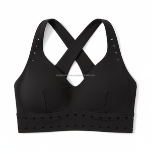 เสื้อชั้นในกีฬาผู้หญิงแบบตัดด้วยเลเซอร์ รองรับแรงกระแทกสูง สายไขว้ ออกกำลังกาย โยคะ บราแบบกำหนดเองสำหรับฤดูร้อน - Product Image 3