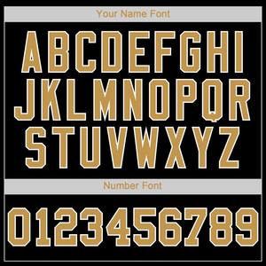 Maillot de baseball personnalisé noir vieil or-blanc authentique - Product Image 4