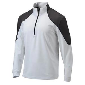 เสื้อฮู้ดสวมหัวสำหรับผู้ชายมาใหม่เสื้อฮู้ดแขนยาวมีซิปครึ่งคอตั้งพิมพ์โลโก้แบบหนา - Product Image 1