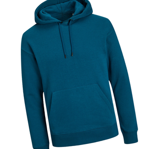 Sudadera con capucha azul verde azulado de primera calidad para hombres y mujeres, sudadera de lana de algodón Unisex, Jersey suave con capucha, logotipo personalizado, ropa de calle de invierno OEM - Product Image 3