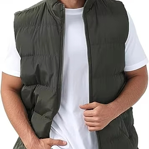 Venta Directa de Fábrica, Chaleco Acolchado Personalizado de Alta Calidad, Transpirable, para Hombre, Ropa de Invierno Informal, 100% Cierre de Cremallera, 220g - Product Image 1