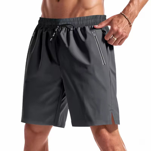 Pantalones cortos deportivos unisex tejidos poliéster/algodón-Transpirable de secado rápido de talla grande con cintura elástica - Product Image 5