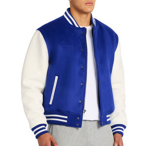 Blouson universitaire Letterman du collège brodé à manches en cuir à la mode personnalisé Blouson de baseball pour hommes - Product Image 4