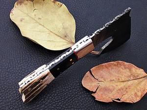 Industrial Grade Damascus Steel <b>Axe</b> DIY Carbon Steel Chopper with <b>Wood</b> Handle for Camping Outdoor Hunting <b>Cutting</b> - Product Image 3