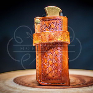 Gaine en cuir la plus vendue à prix d'usine pour couteaux à lame fixe/pliante pour un couteau Buck 110 ou de taille similaire - Product Image 3