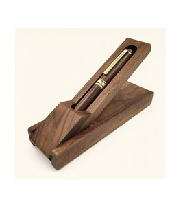 Wood <b>Pen</b> Stand With Two Slots Handcrafted Wood <b>Pen</b> Case Box Top Quality Wooden <b>Pen</b> Box Best Designer - Product Image 1