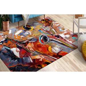 Tapis imprimé avec des musiciens de jazz : tapis d'appoint antidérapant, tapis doux non tissé - Product Image 5