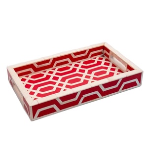 Premium Bone Inlay Tray for Coffee Table and Dining Use Handmade Artisan Design Ideal for Gifting and Interior Styling - Product Image 1