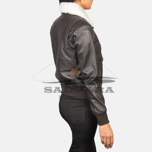 Chaquetas clásicas para mujer, prendas de vestir exteriores de moda de cuero PU, chaquetas elegantes para mujer al por mayor, ajuste cómodo elegante personalizado OEM - Product Image 6