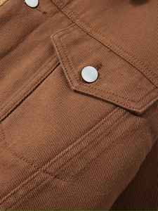 Chaqueta Vaquera de Mezclilla para Hombre, Estilo Nuevo Premium, con Lana, Manga Larga, Ajustada, con Múltiples Bolsillos, Moda Casual para Exteriores, Chaquetas Clásicas - Product Image 6