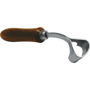 Lame incurvée en acier inoxydable de la meilleure qualité avec poignée ronde en bois couteau de coupe de sabot polyvalent main droite - Product Image 4