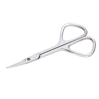 Ciseaux à ongles en acier inoxydable MEDISTAR MI-17, lame droite, pointe aiguisée, ciseaux à cuticules, manche en plastique, pour droitiers