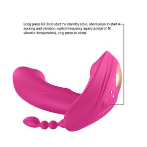 Vibrateur portable à distance pour ensemble œuf et baguette, avec recharge et ventouse - Product Image 3