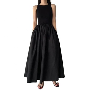Vestido Largo de Dos Piezas para Mujer, Elegante y Estilizador, con Cintura Ajustada y Manga Corta - Product Image 1