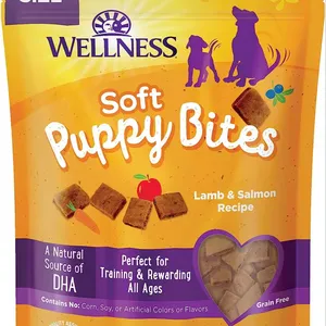 Wellness Soft Puppy Bites Natural Grain-Free Treats for Training, Dog Treats with Real Meat and DHA, No Artificial Flavors