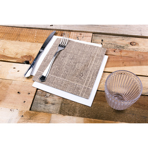 Serviettes en papier imprimées Eco Nature 40x40cm Point-to-Point Arpillera, Eco Nature, 600 pièces, B2B - Product Image 2