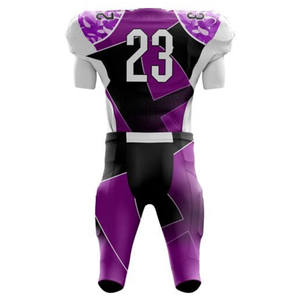 Ensemble d'uniformes de football américain unisexe, design haut de gamme, grande taille, nouvelle arrivée, manches courtes, respirant, antibactérien, séchage rapide, devant - Product Image 6