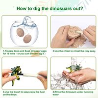 Kit de fouille d'œufs de dinosaures de Pâques, 12 pièces, jouets de dinosaures pour enfants, artisanat scientifique STEM, cadeaux d'anniversaire