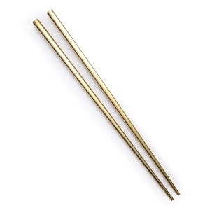 Par de palillos elegantes de Metal dorado para regalo de cocina asiática Accesorios de cocina de comedor reutilizables - Product Image 1